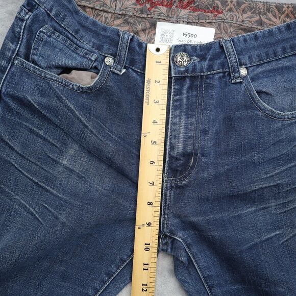 English Laundry Pants Mens 32 Blue Straight Medium Wash Denim Logo Jeans - Picture 6 of 16